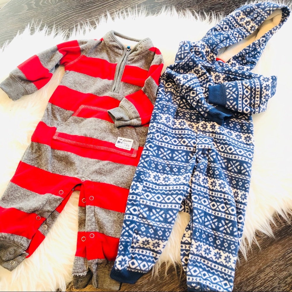 Old navy boys 9 months fleece bodysuits